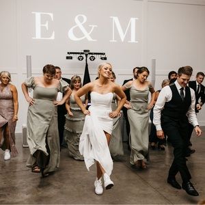 JEANETTE WHITE CHIFFON MINI DRESS